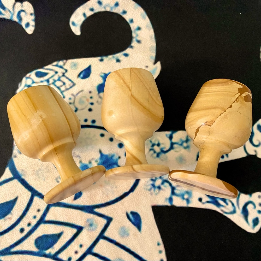 Gorgeous stone mini goblets
